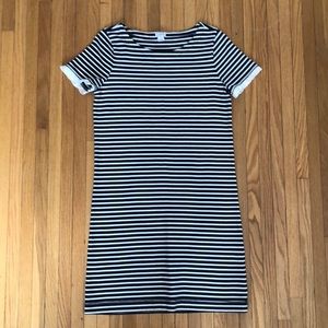 J. Crew Striped Poplin Dress Ruffle Sleeve Size S